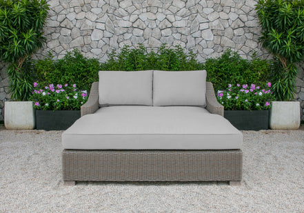 Pismo Outdoor Beige Wicker Sunbed - image 5