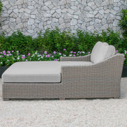 Pismo Outdoor Beige Wicker Sunbed - image 4