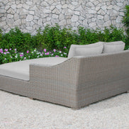 Pismo Outdoor Beige Wicker Sunbed