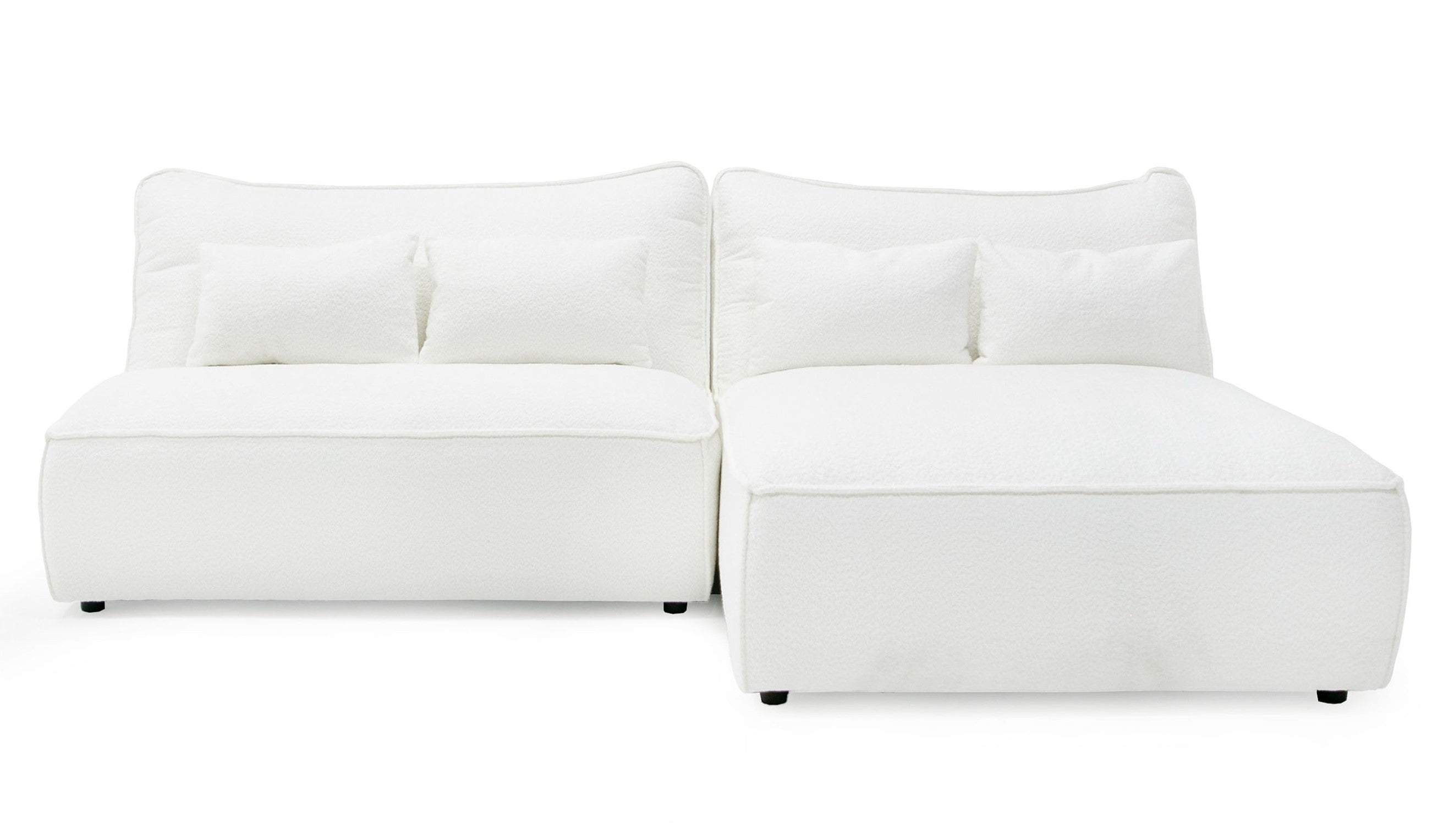 Racine - Modern White Fabric Modular Sectional Sofa