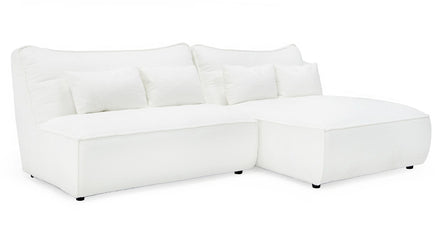 Racine - Modern White Fabric Modular Sectional Sofa - image 2