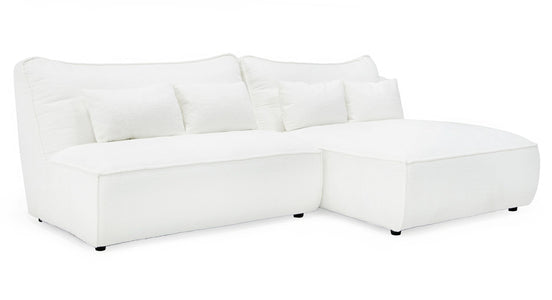 Racine - Modern White Fabric Modular Sectional Sofa - image 2