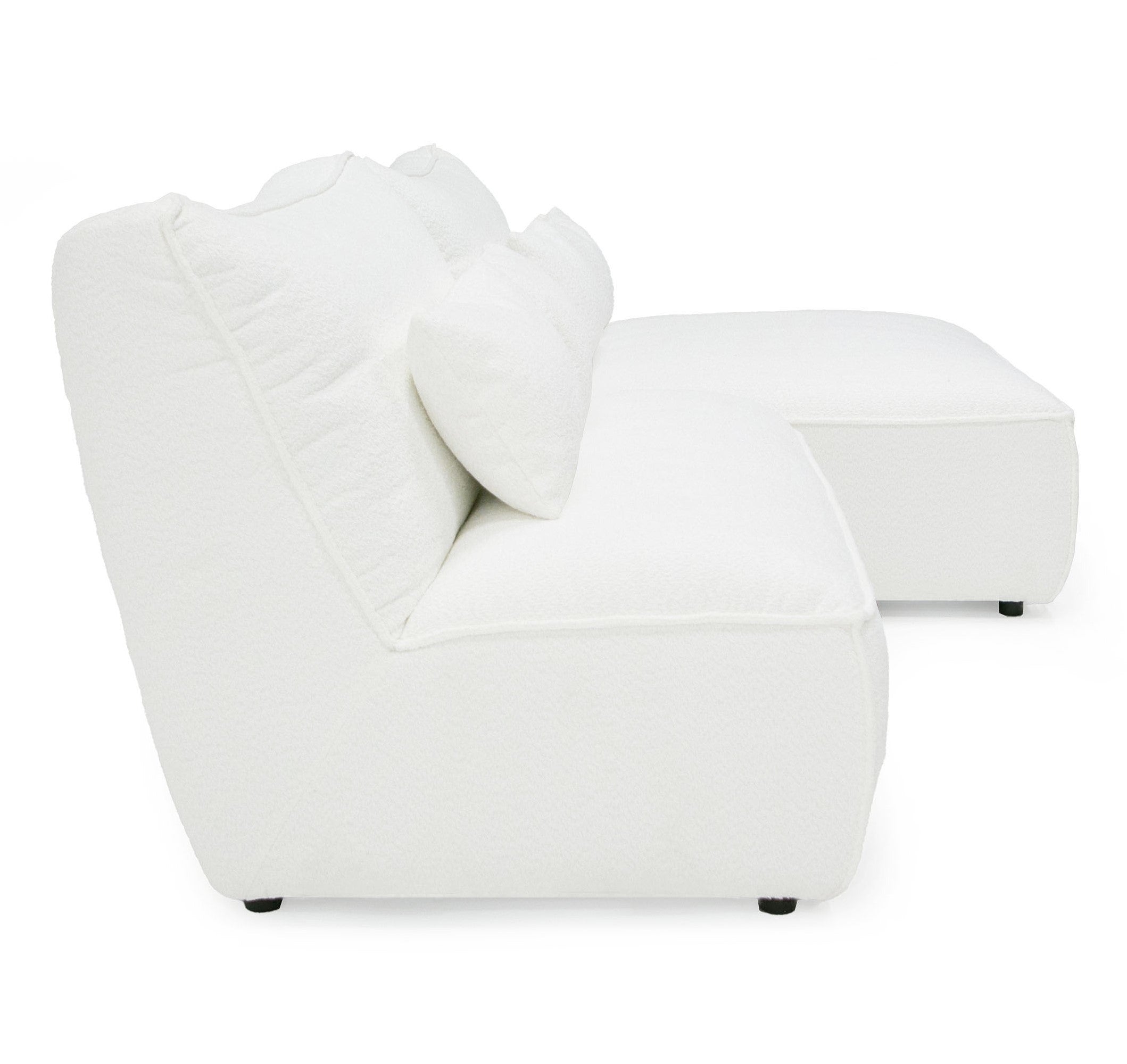 Racine - Modern White Fabric Modular Sectional Sofa - image 3