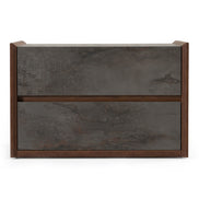 Rado Modern Walnut & Stucco Nightstand - image 2
