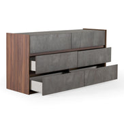 Rado Modern Walnut & Stucco Dresser - image 5