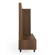 Raskin - Contemporary Walnut Entertainment Center w/ LED Lighting - image 4