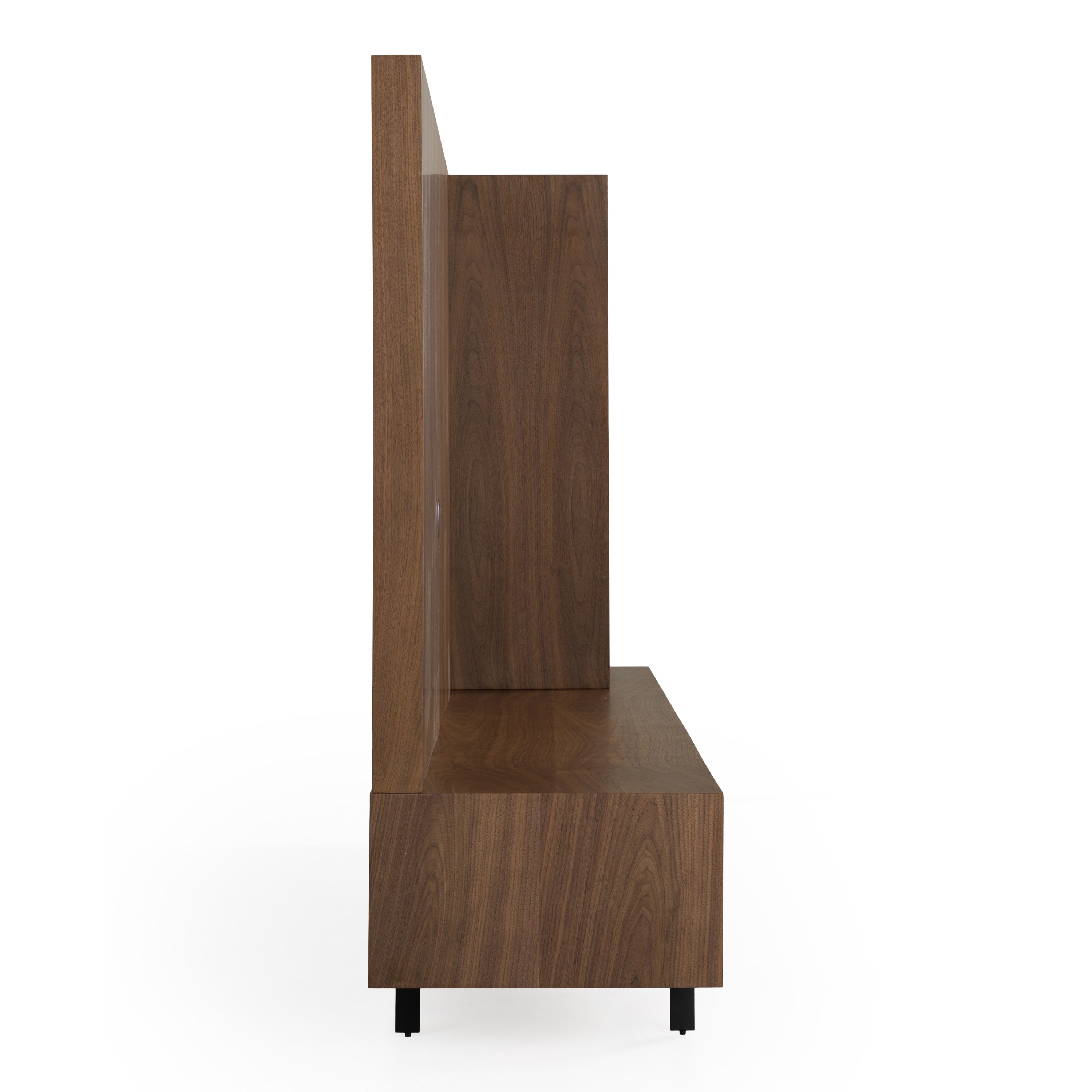 Raskin - Contemporary Walnut Entertainment Center w/ LED Lighting - image 4