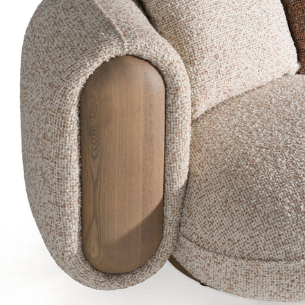 Raywood - Modern Multicolored Boucle Fabric + Ash Sofa - image 4