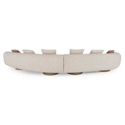 Raywood - Modern Multicolored Boucle Fabric + Ash Sectional Sofa - image 5