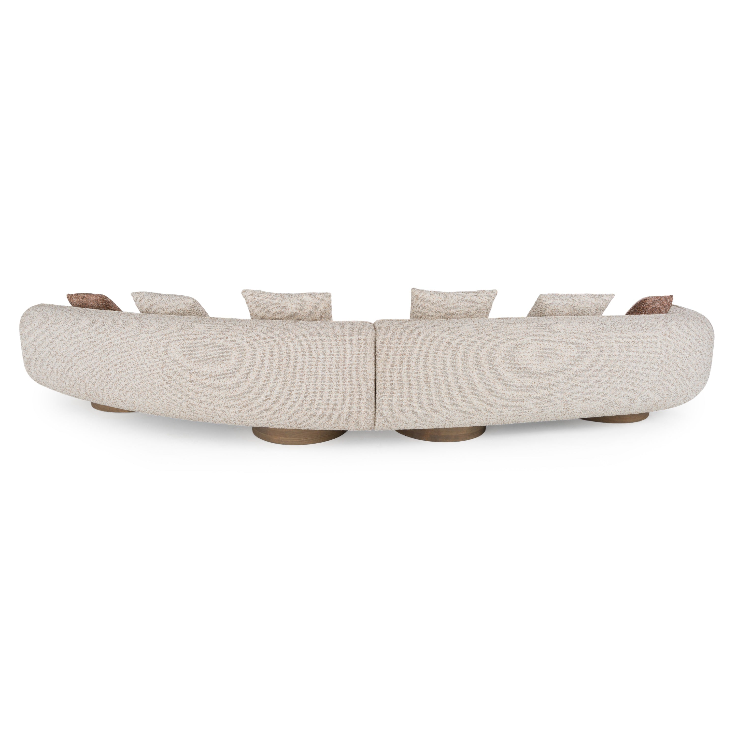 Raywood - Modern Multicolored Boucle Fabric + Ash Sectional Sofa - image 5