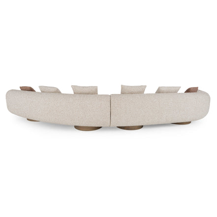 Raywood - Modern Multicolored Boucle Fabric + Ash Sectional Sofa - image 5