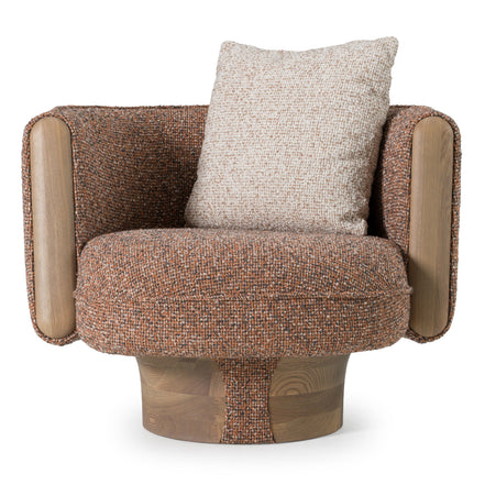 Raywood - Modern Multicolored Boucle Fabric + Ash Accent Chair - image 2