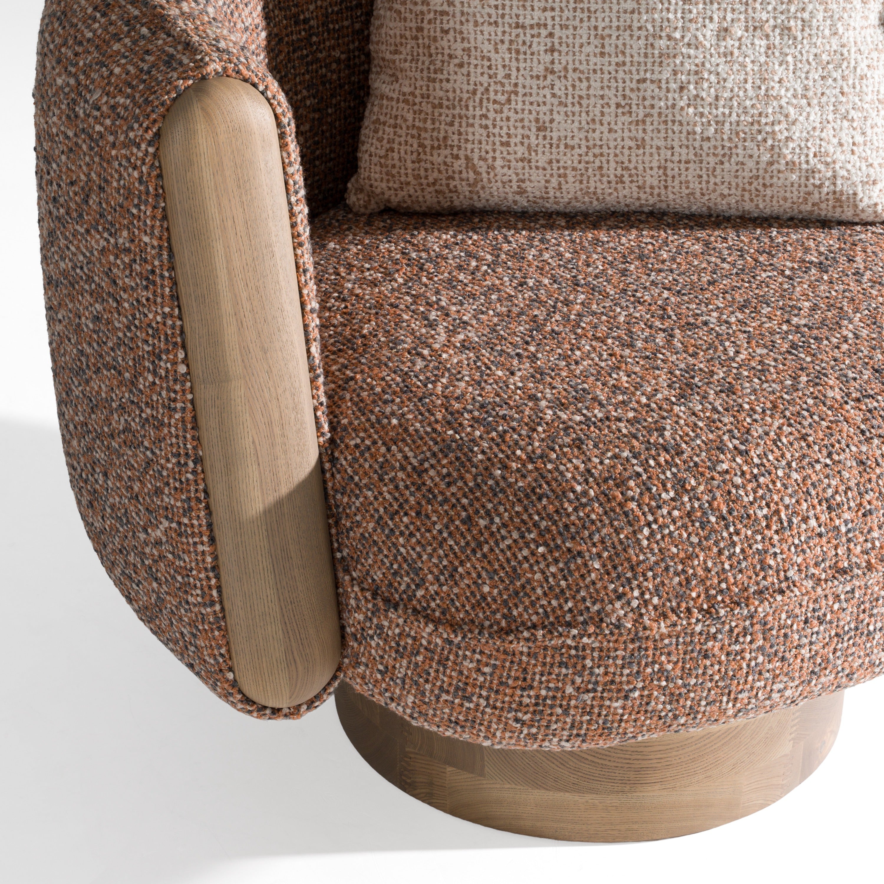 Raywood - Modern Multicolored Boucle Fabric + Ash Accent Chair - image 5
