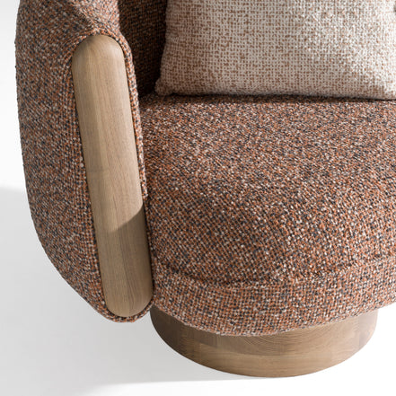 Raywood - Modern Multicolored Boucle Fabric + Ash Accent Chair - image 5