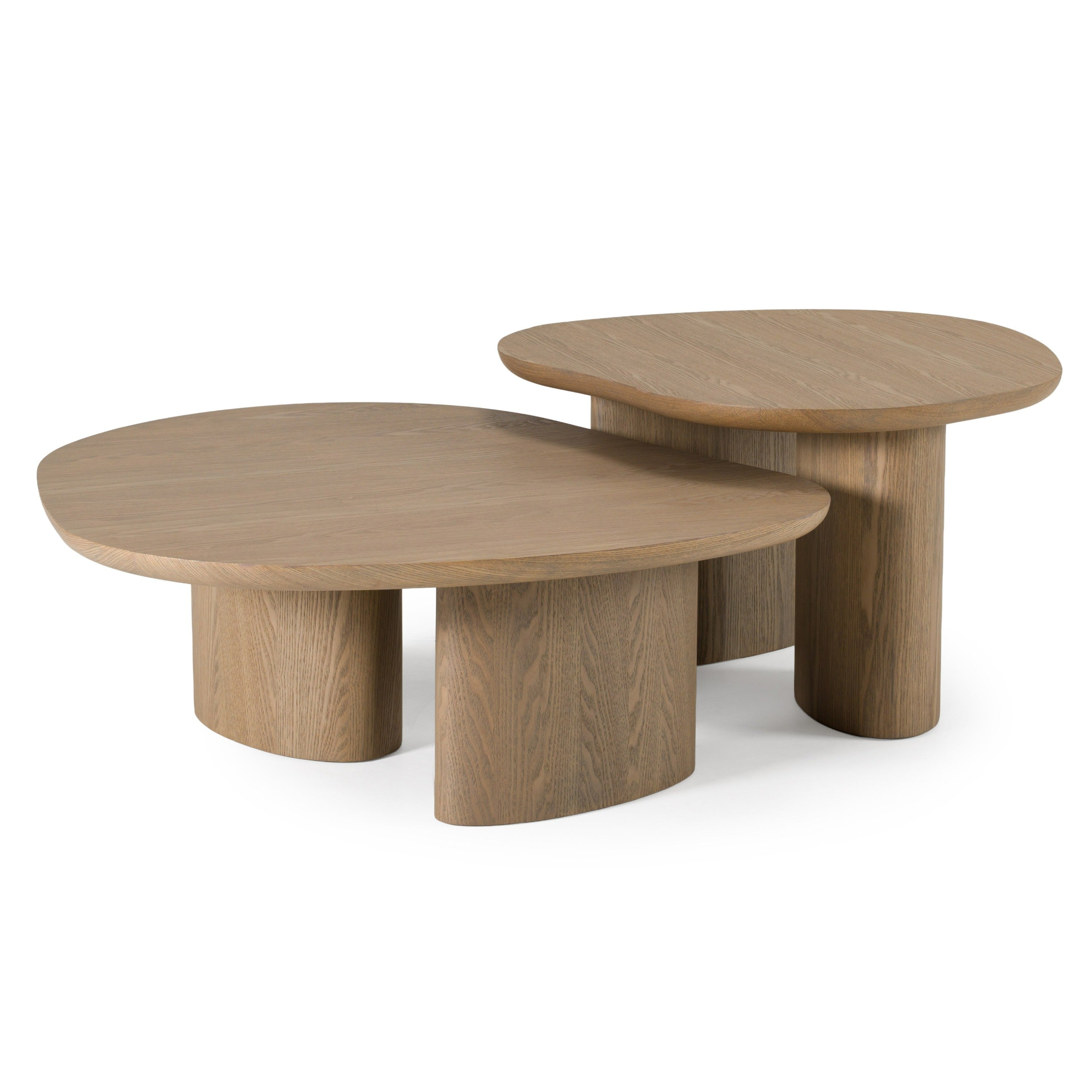 Raywood - Modern 3-Piece Buckwheat + Onyx Nesting Coffee Table Set - image 2