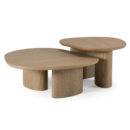 Raywood - Modern 3-Piece Buckwheat + Onyx Nesting Coffee Table Set - image 2