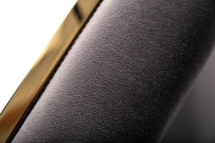 Reba Modern Grey Velvet & Gold Dining Chair (Set of 2) - image 5