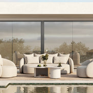 Tabarca - Outdoor Beige Fabric 3 Seat Sofa