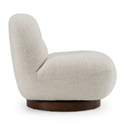 Renee - Modern Cream Fabric Swivel Chair - image 3