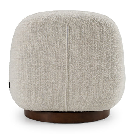 Renee - Modern Cream Fabric Swivel Chair - image 4