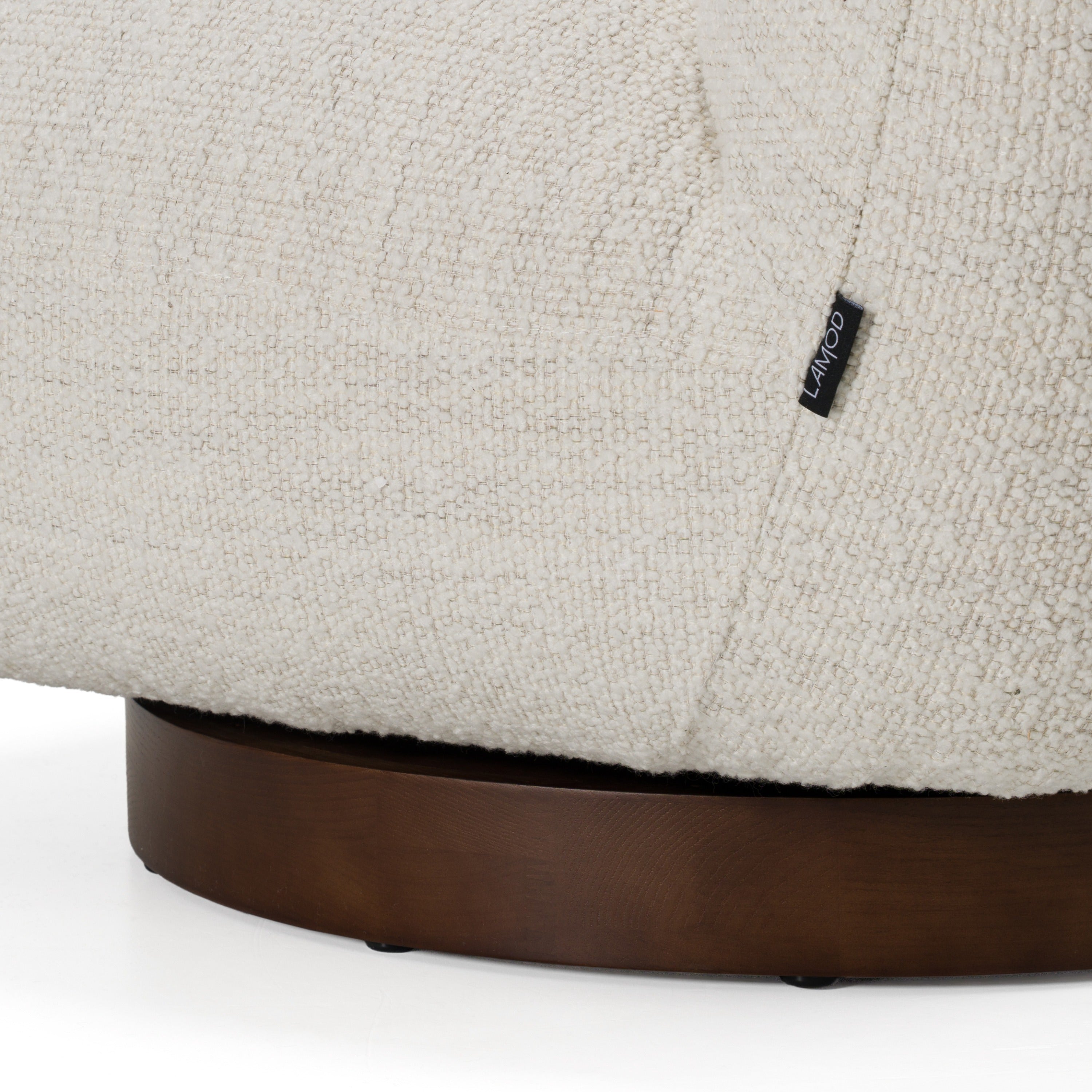 Renee - Modern Cream Fabric Swivel Chair - image 5