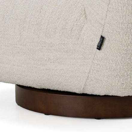 Renee - Modern Cream Fabric Swivel Chair - image 5