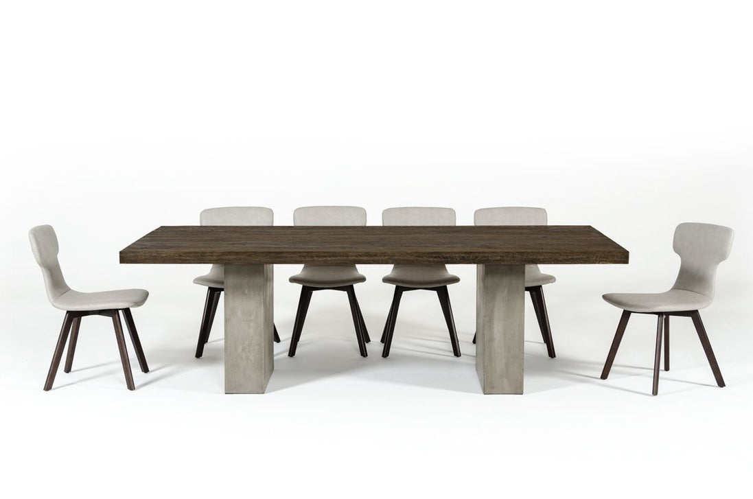 Renzo Modern Oak & Concrete 118" Dining Table