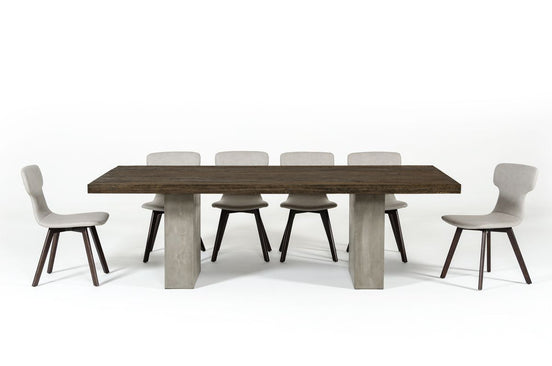Renzo Modern Oak & Concrete 118" Dining Table
