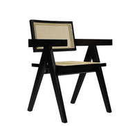 Aurora Modern Rattan and Wenge Dining Armchair - image 2