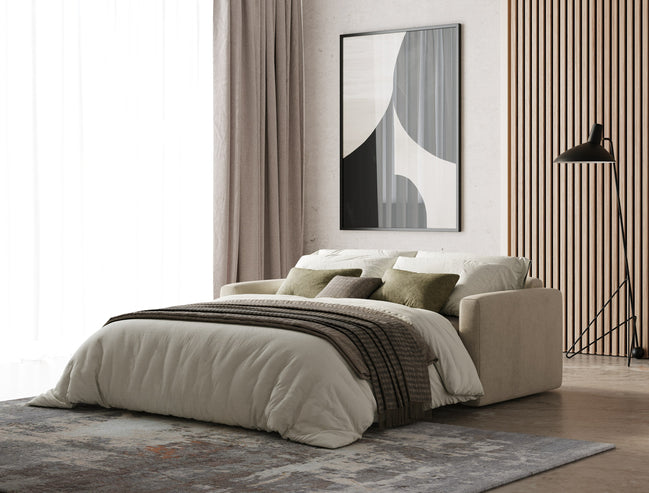 Revers - Italian Modern Sand Fabric 55" Sofa bed
