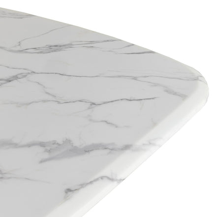 Reynold - Glam Faux Marble + Gold Stainless Steel Dining Table - image 3