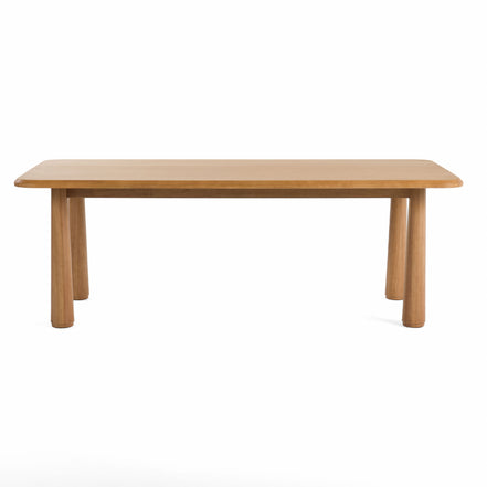 Rhea - Modern 87" Natural Acacia Rectangular Dining Table - image 3
