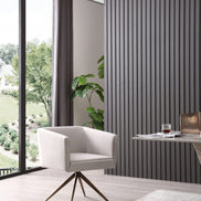 Riaglow - Contemporary Light Grey Fabric Dining Chair