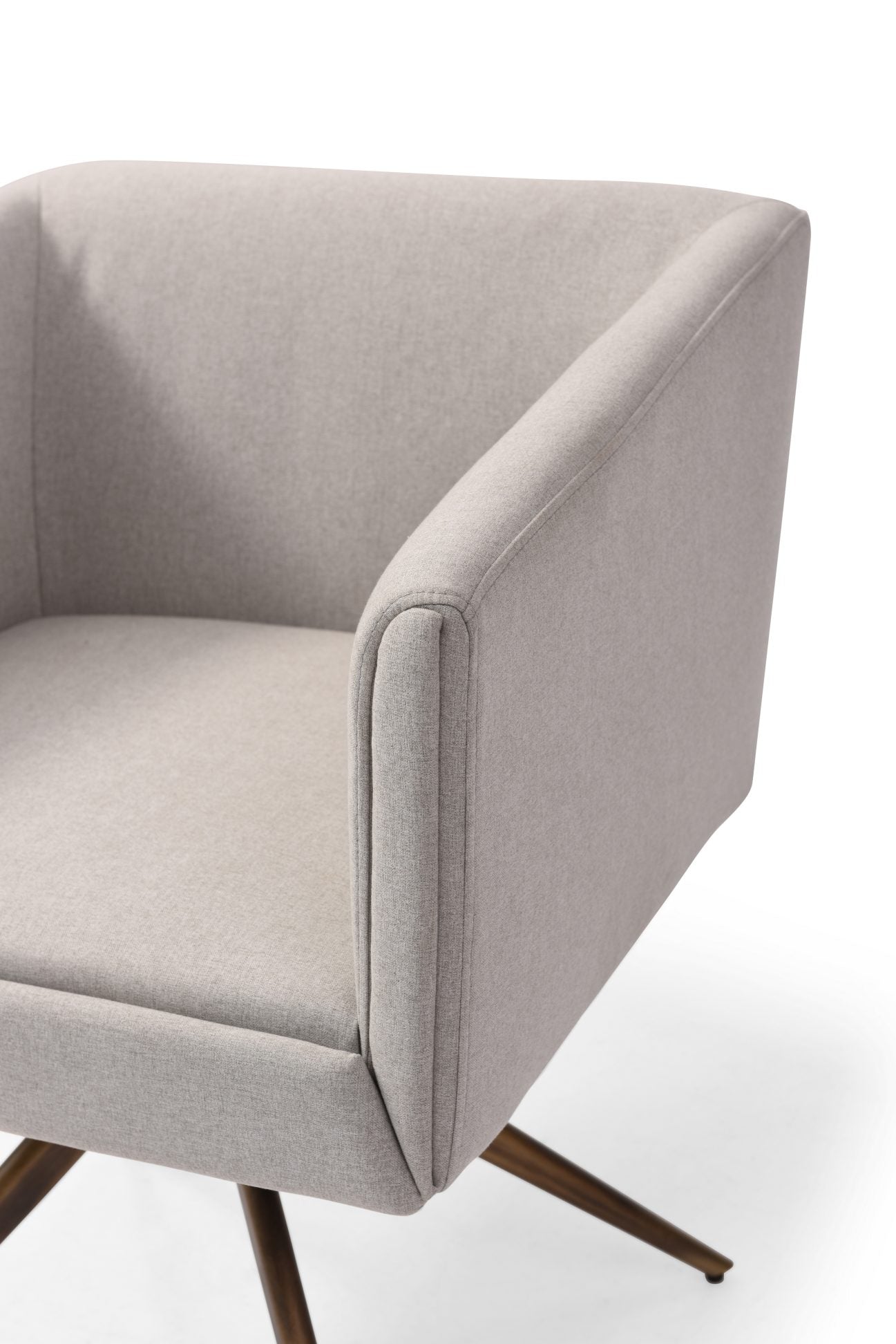 Riaglow - Contemporary Light Grey Fabric Dining Chair - image 2