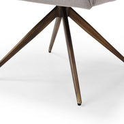 Riaglow - Contemporary Light Grey Fabric Dining Chair - image 3