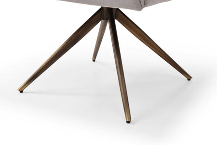 Riaglow - Contemporary Light Grey Fabric Dining Chair - image 3