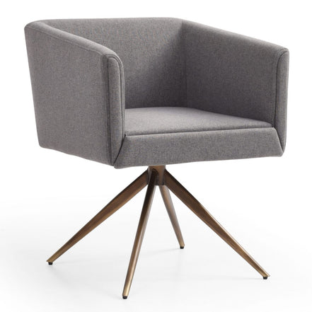 Riaglow - Contemporary Dark Grey Fabric Dining Chair - image 4