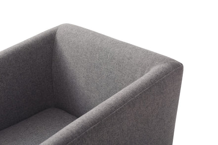 Riaglow - Contemporary Dark Grey Fabric Dining Chair