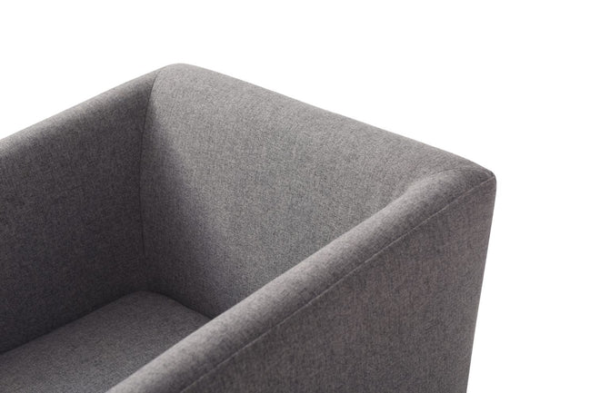 Riaglow - Contemporary Dark Grey Fabric Dining Chair