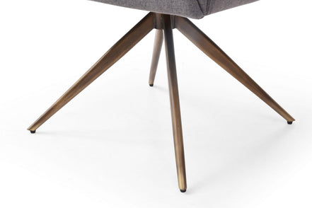 Riaglow - Contemporary Dark Grey Fabric Dining Chair - image 2