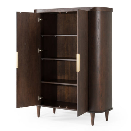 Richmond - Modern Brown Rounded Tall Buffet - image 4