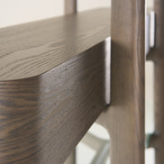 Rinaldi - Mid-Century Modern Grey Ash + Glass Bookshelf - image 3