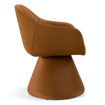 Risa Modern Rust Fabric Swivel Dining Chair - image 2