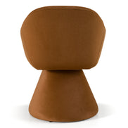 Risa Modern Rust Fabric Swivel Dining Chair - image 3