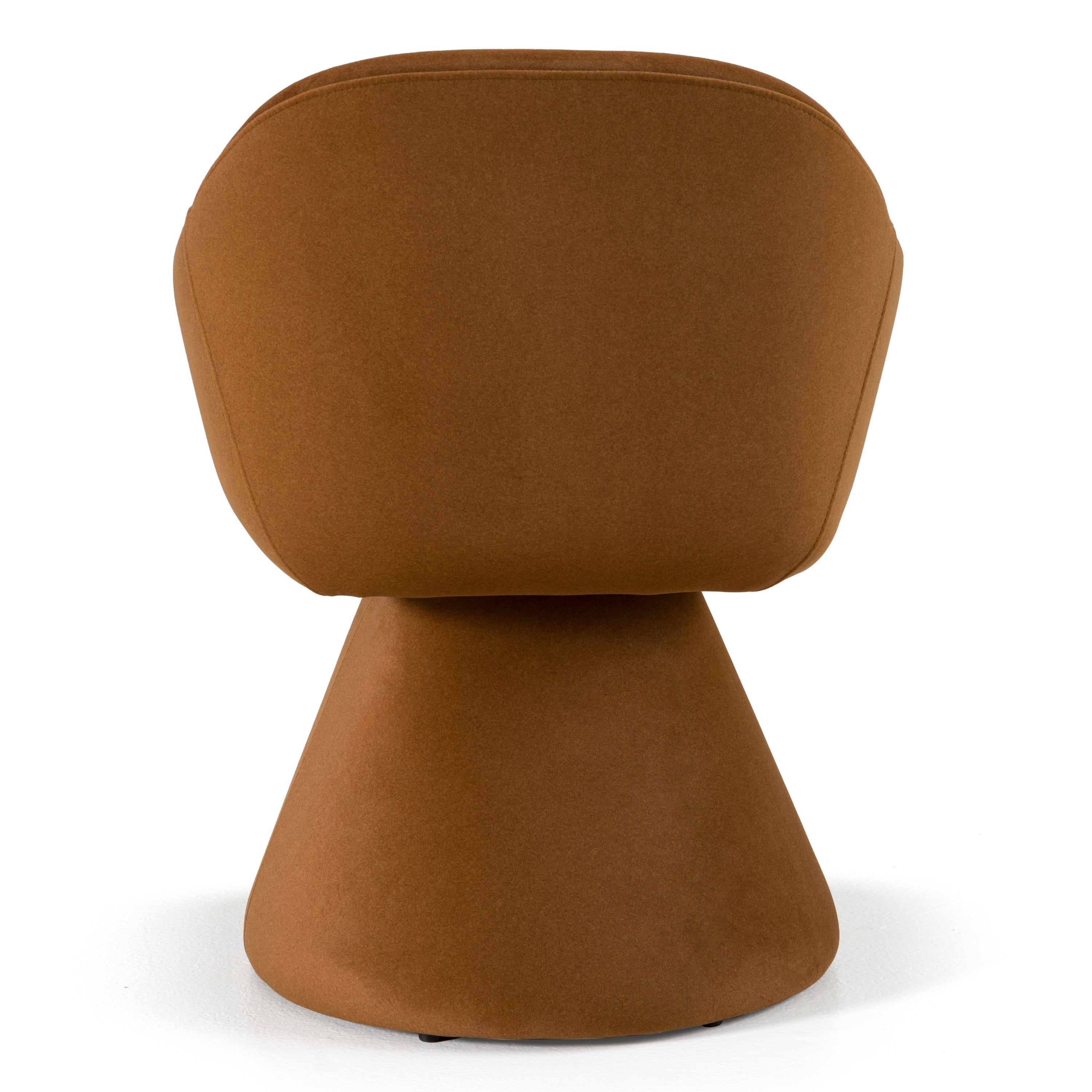 Risa Modern Rust Fabric Swivel Dining Chair - image 3