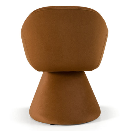 Risa Modern Rust Fabric Swivel Dining Chair - image 3