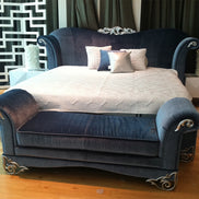 Rita Transitional Velour Fabric Bench - image 2