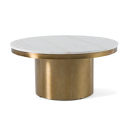 Rocky - Glam White & Gold Coffee Table