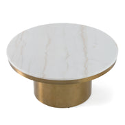 Rocky - Glam White & Gold Coffee Table - image 2