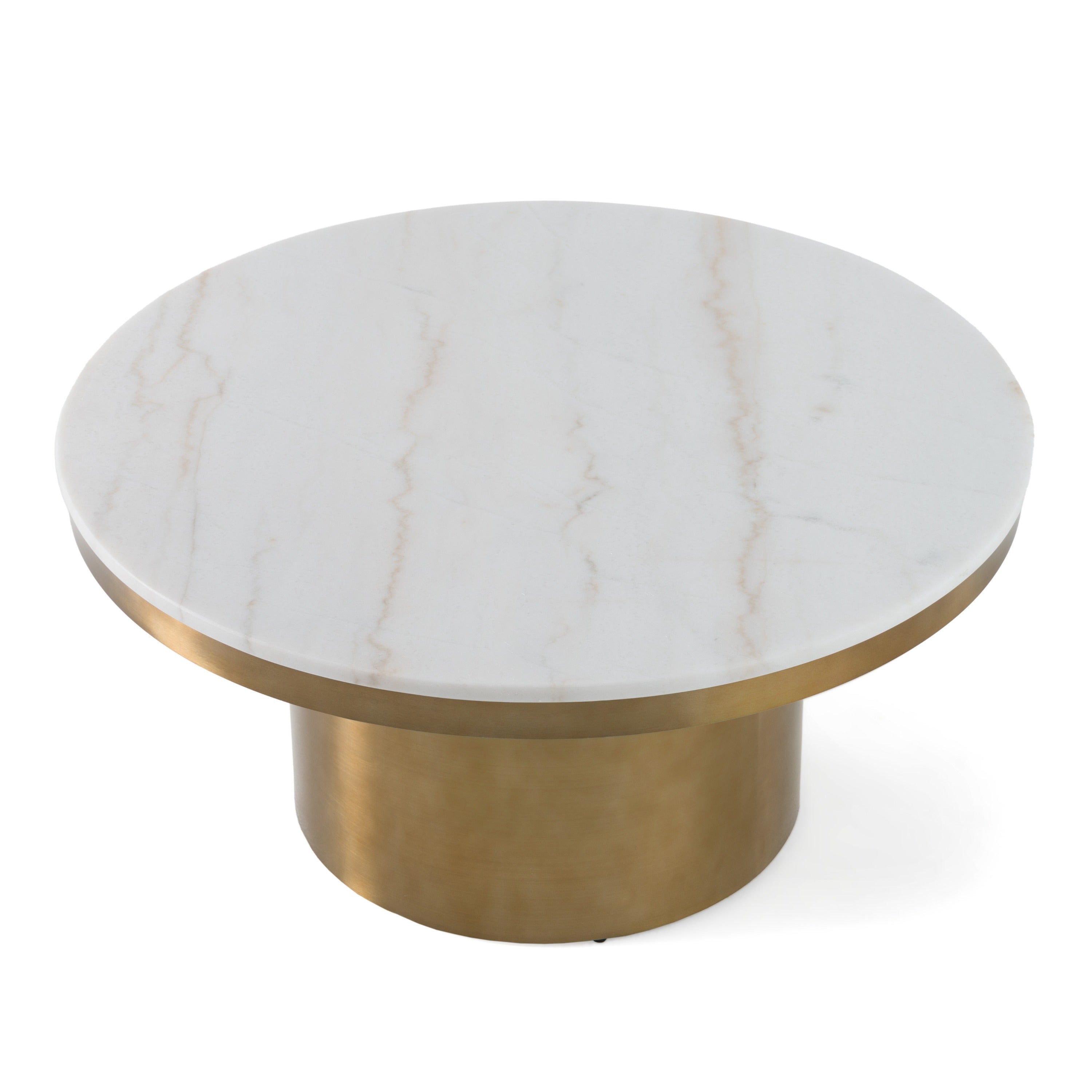 Rocky - Glam White & Gold Coffee Table - image 2